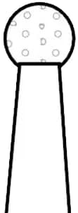Two Striper Diamond Burs, FG, Round, #120, 1.6 mm, Coarse, Green, 5/Pk, 2015005 thumbnail 7