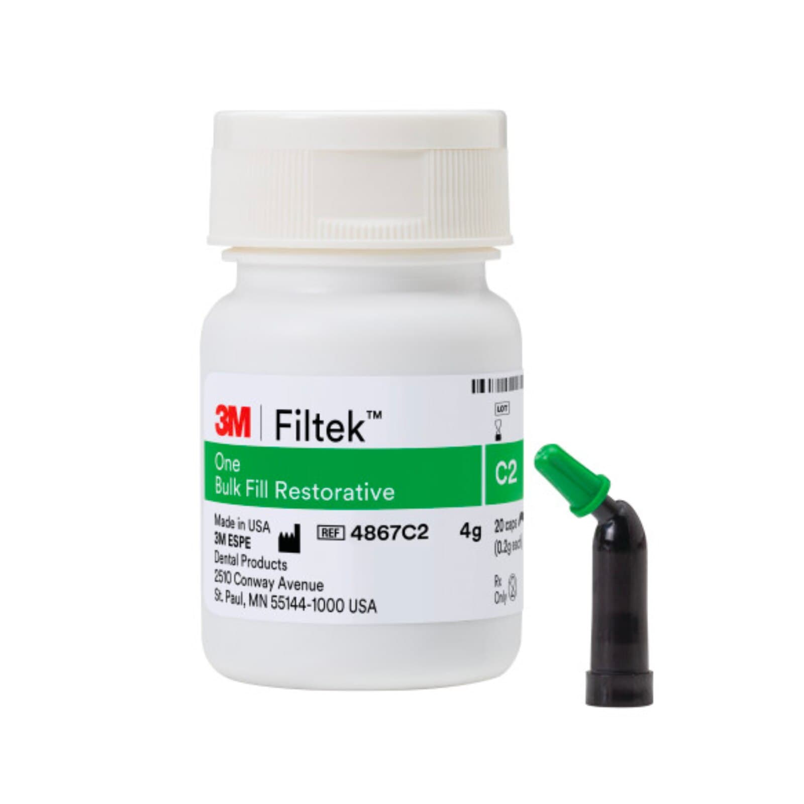 3M Filtek One Bulk Fill Restorative Capsules, Shade C2, 0.2 g, 20/Pk, 4867C2 thumbnail 7