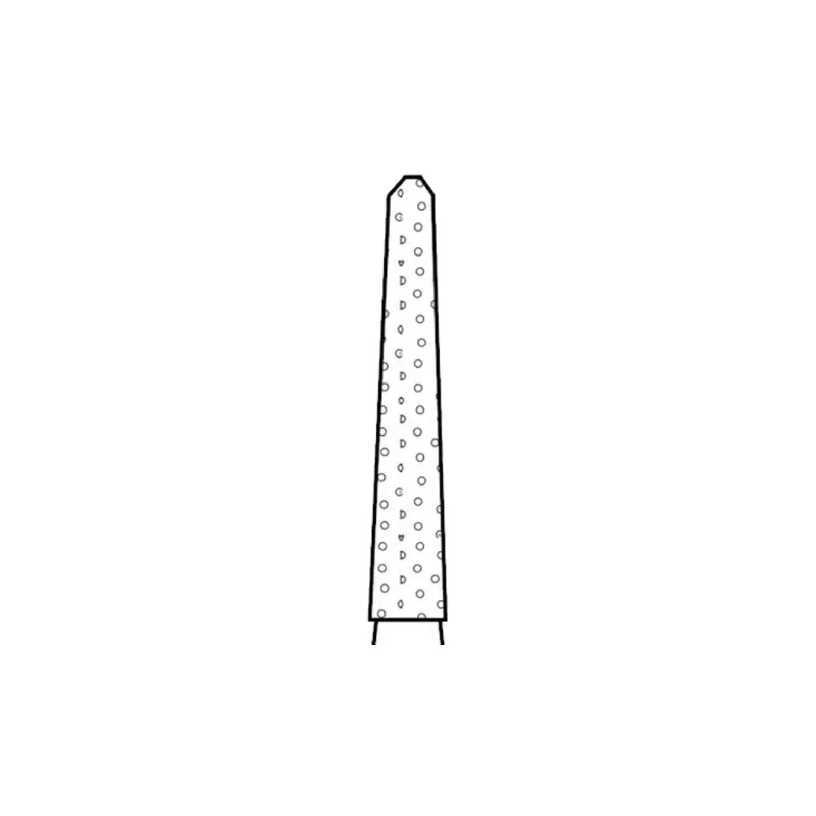 Two Striper Diamond Bur, FG, Flame, #256.9C, Coarse, Green, 1.8 mm Major/1.2 mm Minor Diameter, 9 mm Length, 5/Pk, 2015075 thumbnail 3