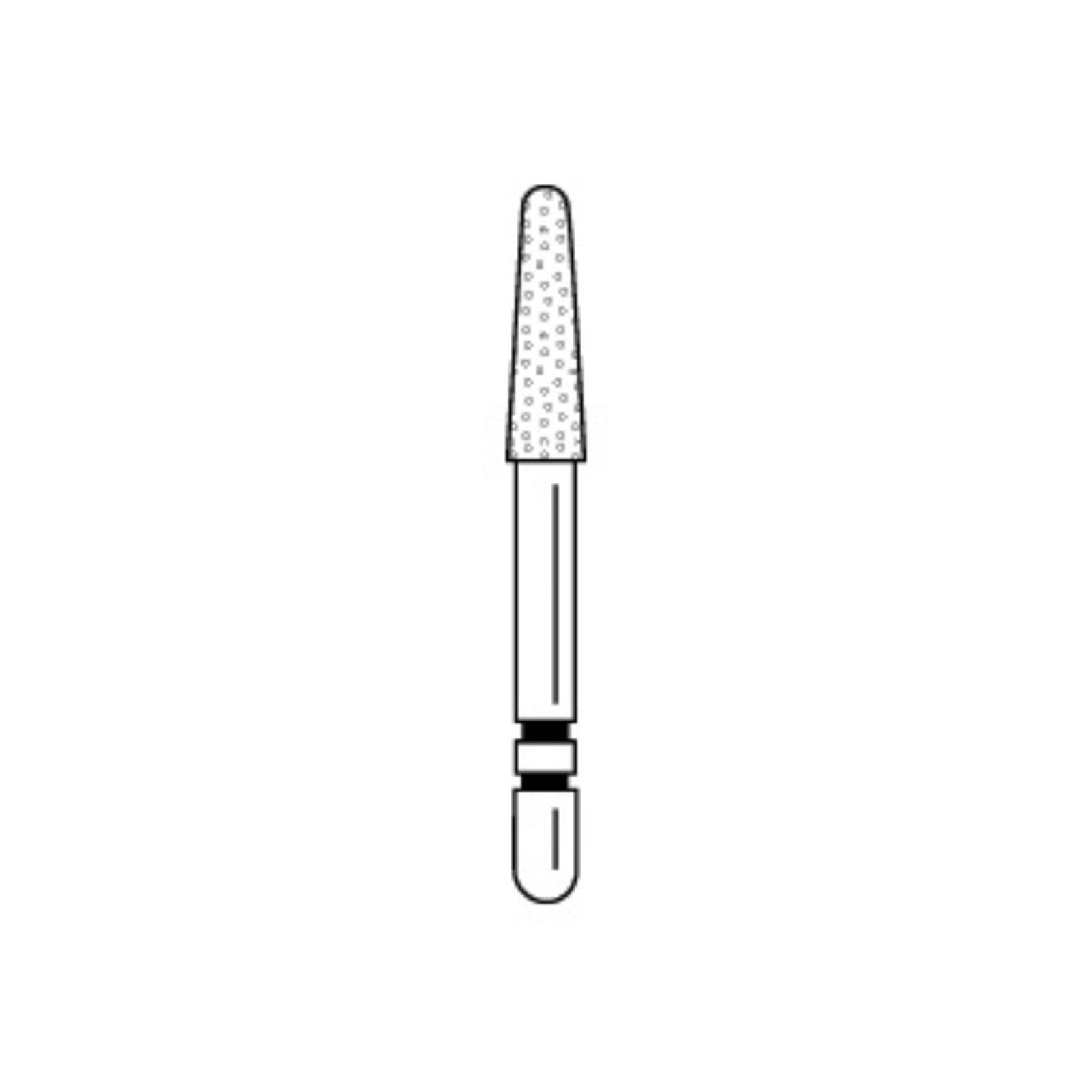 Two Striper Diamond Bur, FG, Round-End Taper, #785.7C, Coarse, Green, 2.4 mm Major/1.5 mm Minor Diameter, 5/Pk, 2015469 thumbnail 3