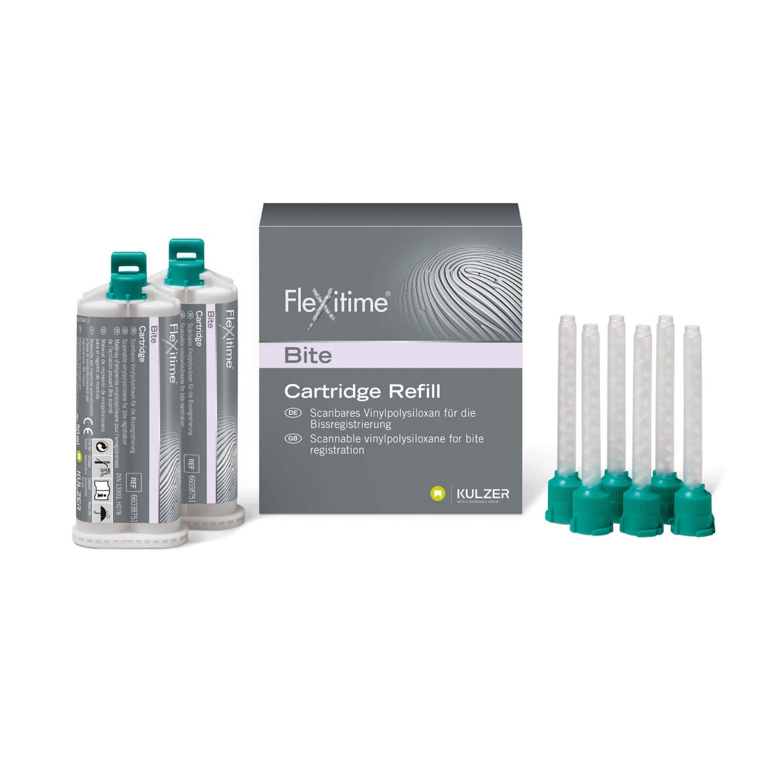 Flexitime Bite Registration Vinylpolysiloxane Fast Set Cartridge Refill, 50 mL, 2/Pk, 50066038 thumbnail 2