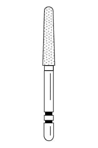 Two Striper Diamond Bur, FG, Round-End Taper, #784.10F, Fine, Red, 2.1 mm Major/1.6 mm Minor Diameter, 10 mm Head Length, 5/Pk, 2015441 thumbnail 3