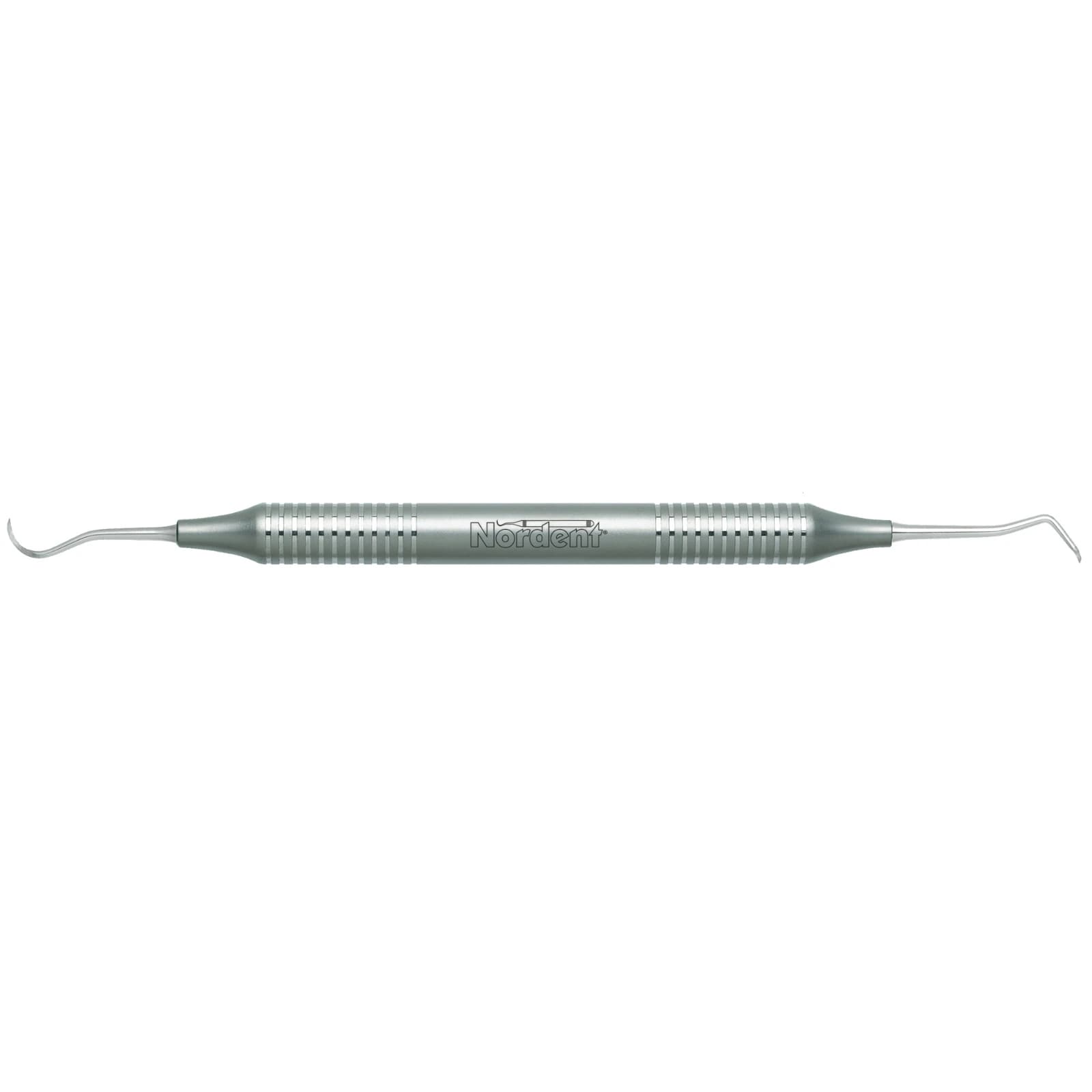 Nordent Anterior Sickle-Spoon Scaler #1, Double-Ended, DuraLite Round Handle, RESCN1 - Anterior Scaler Double End Sickle/Spoon #1 Round Handle - Image 1