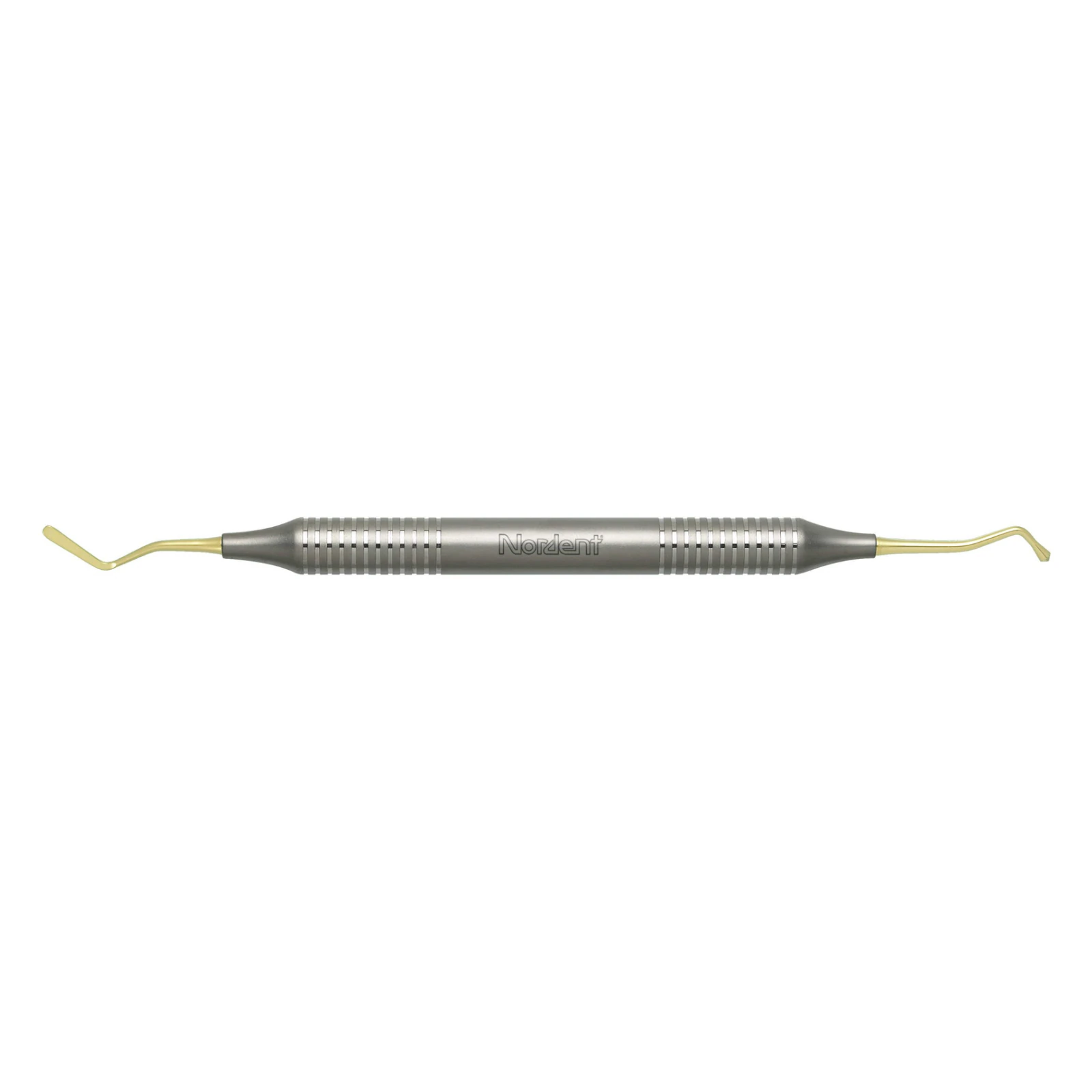 Nordent Composite Placement Instrument #23, Paddle/Acorn, Double End, Titanium Nitride Coated, DuraLite® ColorRings™ Handle, Stainless Steel - Composite Placement Instrument – # 23, Paddle/Acorn, Titanium Nitride Coated, DuraLite® ColorRings™ Handle, Stainless Steel, Double End - Composite Placement Instrument – # 23, Paddle/Acorn, Titanium Nitride Coated, DuraLite® ColorRings™ Handle, Stainless Steel, Double End - Image 1