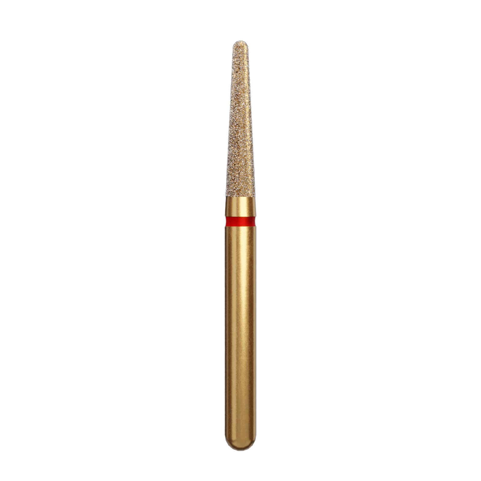 Alpen Multi-Use Diamond Bur, FG #856 Round End Taper, 1.6mm, Fine Grit, 5/Pk, 856-314-016-8.00-F - Alpen® Multi-Use Diamonds FG # 856 Round End Taper 1.6mm Fine Red Pkg/5 - Image 1