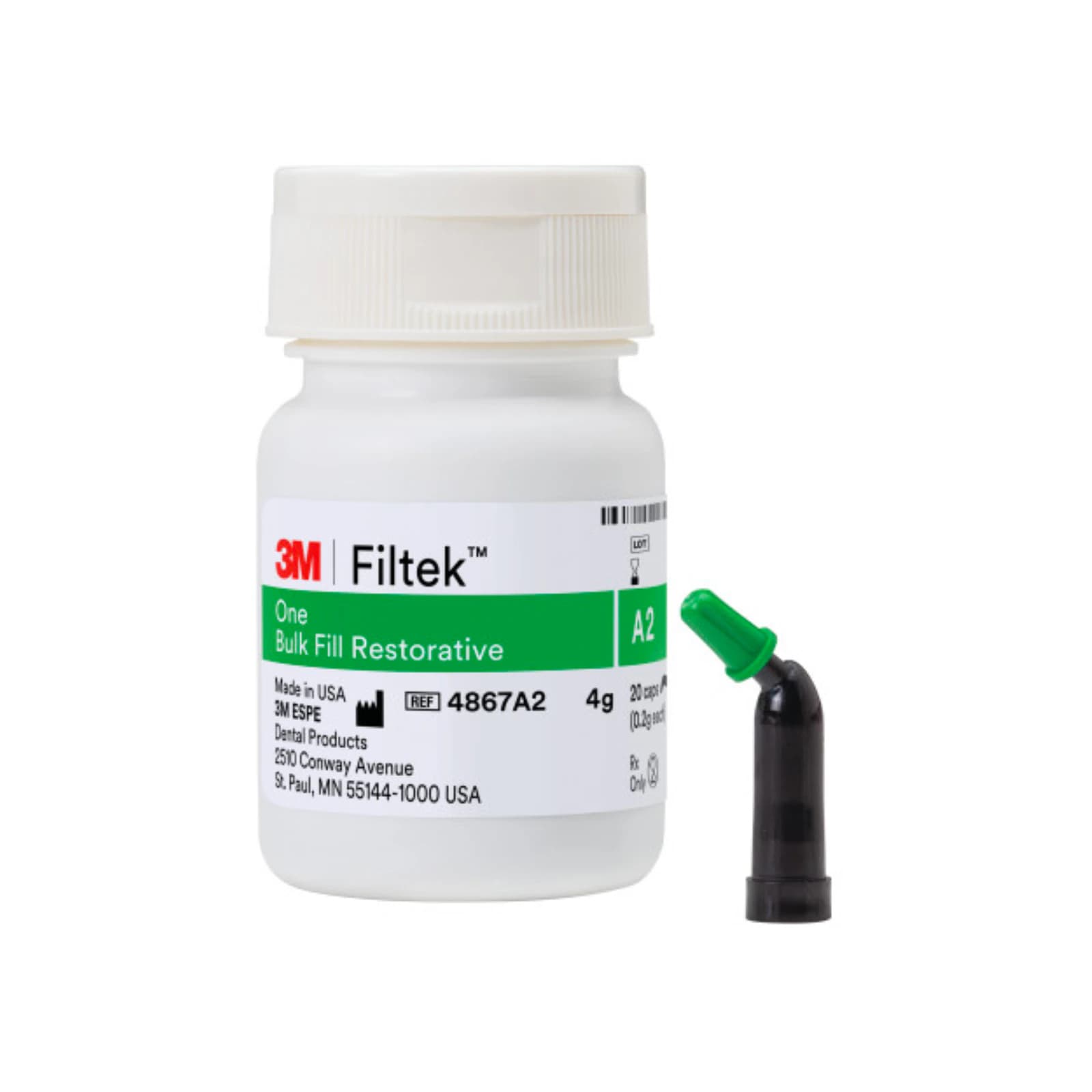 3M Filtek One Bulk Fill Restorative Capsules, A2, 0.2 g, 20/Pk, 4867A2 thumbnail 10