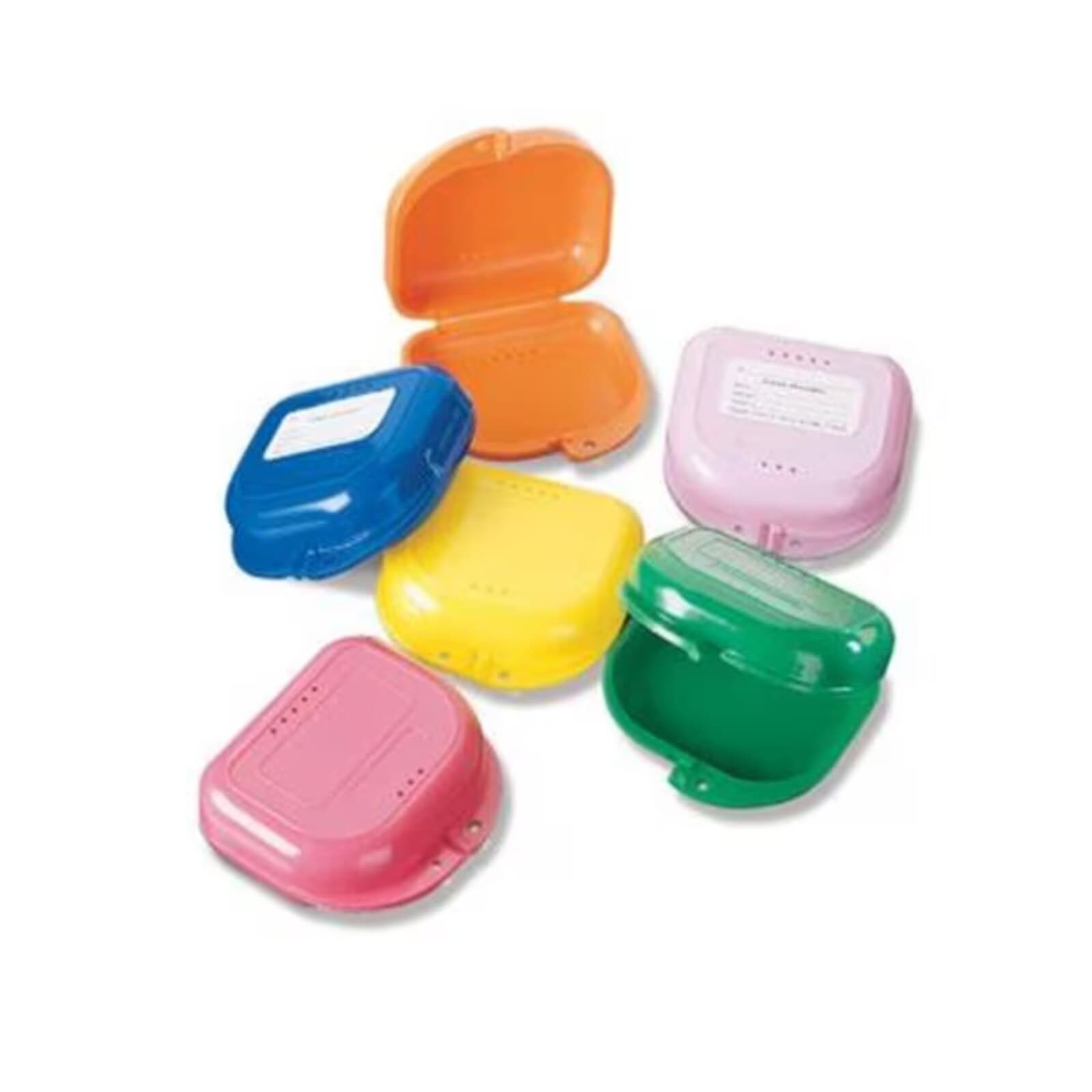 Plasdent Chroma Retainer Box, Dark Gray, Vented, Hinged Lid, 3-1/8"W x 3"L x 1"H, 12/Pk, CR2000-9X thumbnail 2