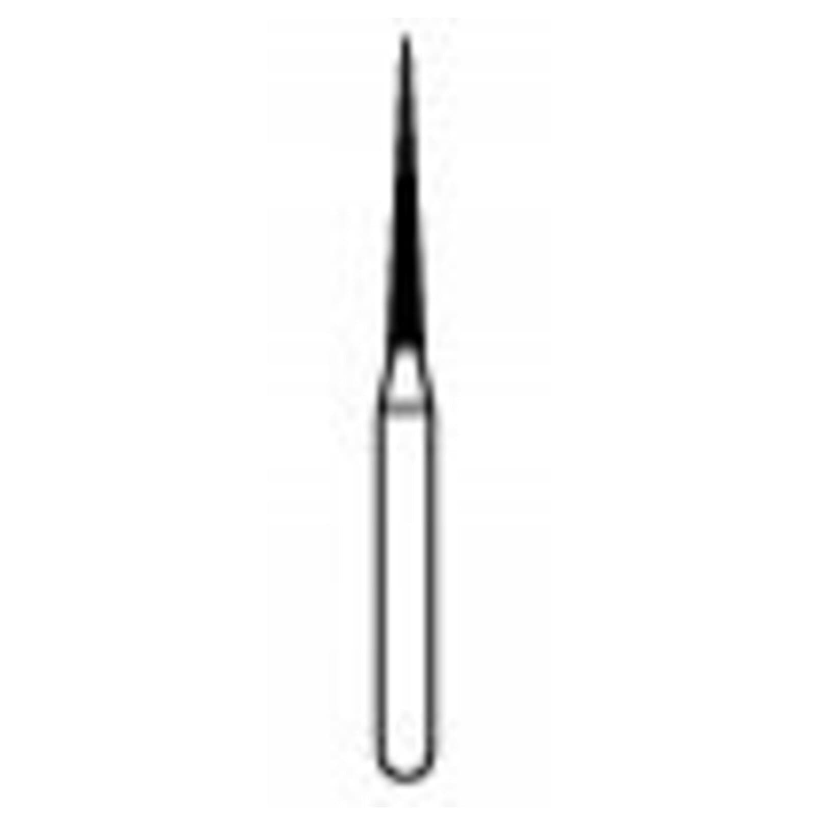 NTI Diamond Bur, FG, Needle, #F859-010, 1.0 mm, Fine, Red, 5/Pk, F859-010 thumbnail 3