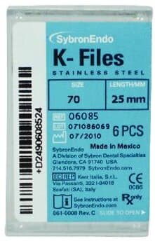 Kerr SybronEndo Stainless Steel K-Files, 25 mm, #70, Green, 6/Pk, 06085 thumbnail 8