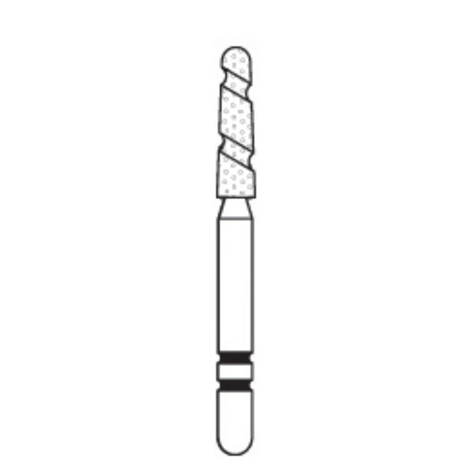 Two Striper TS2000 Diamond Bur, FG, Round End Taper, #2005.7, Coarse, 5/Pk, 2000057 thumbnail 2