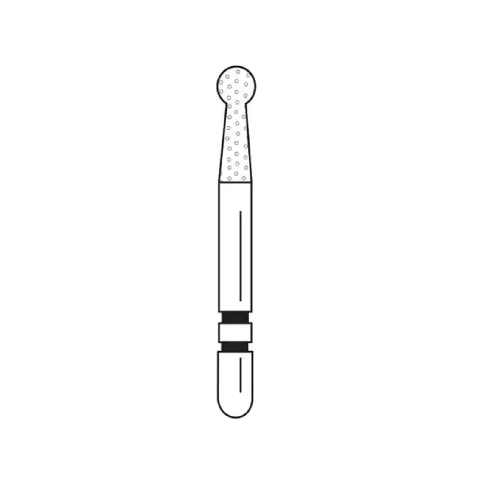 Two Striper TSZtech Diamond Bur, Friction Grip, Round #125NZX, ZX Grit, 3/Pk, 2013684 thumbnail 3