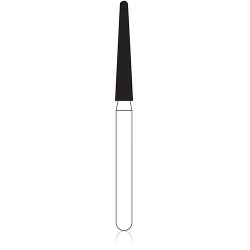 NTI Diamond Bur, FG, Round End Taper, #M850-018, 1.8 mm, Medium Grit, Gray, 5/Pk thumbnail 3