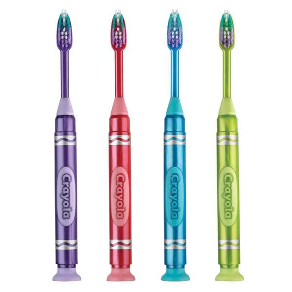 GUM Crayola Marker Suction Cup Toothbrush, Soft, Assorted Classic Colors, Ages 3+, 12/Box, 227AA thumbnail 7