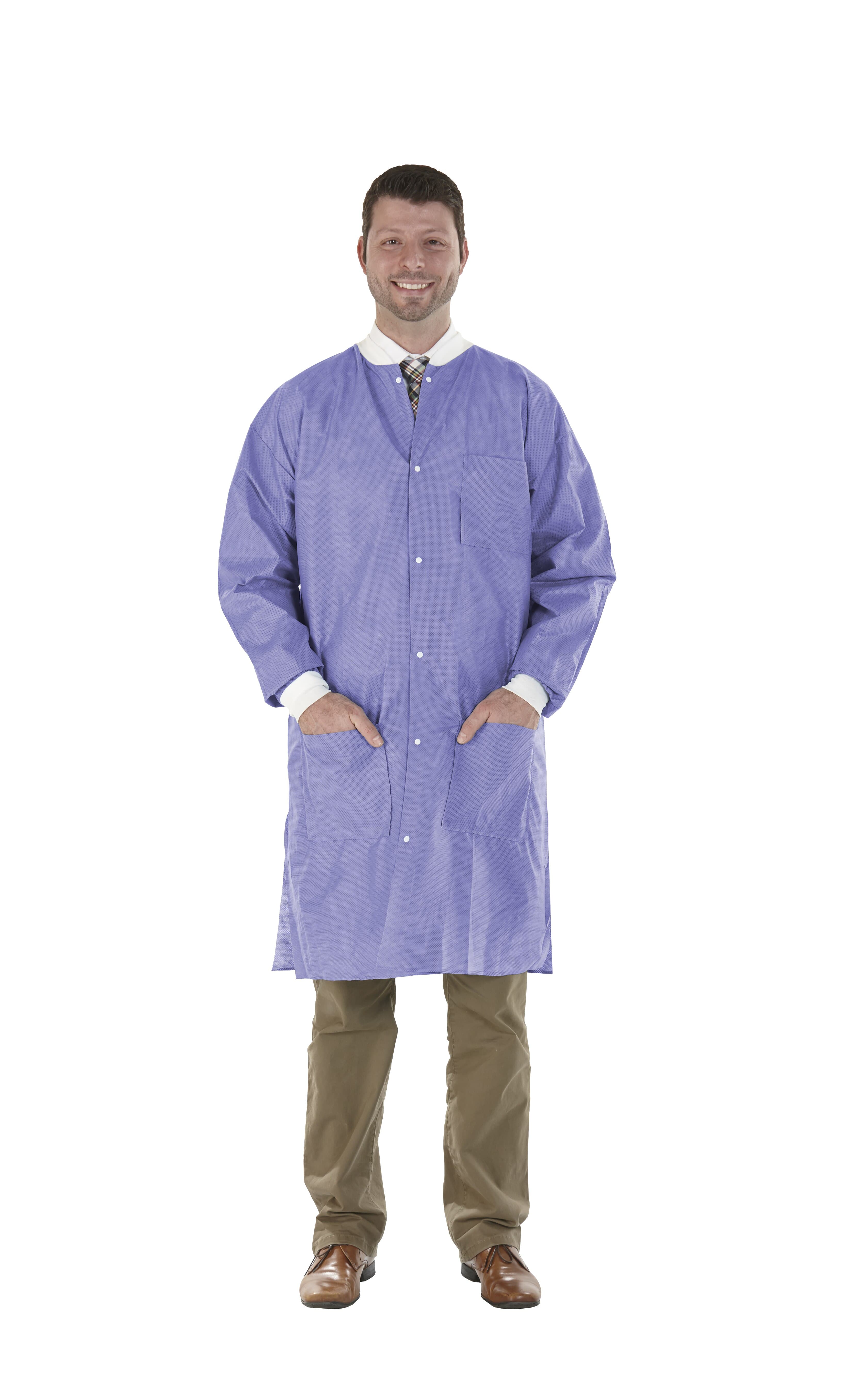 SafeWear High Performance Disposable Lab Coat, Small, Plum Purple, 45 g/m2 SMS, AAMI Level 2, 12/Pk, 8109-A thumbnail 9