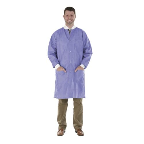 SafeWear High Performance Disposable Lab Coat, Small, Plum Purple, 45 g/m2 SMS, AAMI Level 2, 12/Pk, 8109-A thumbnail 10