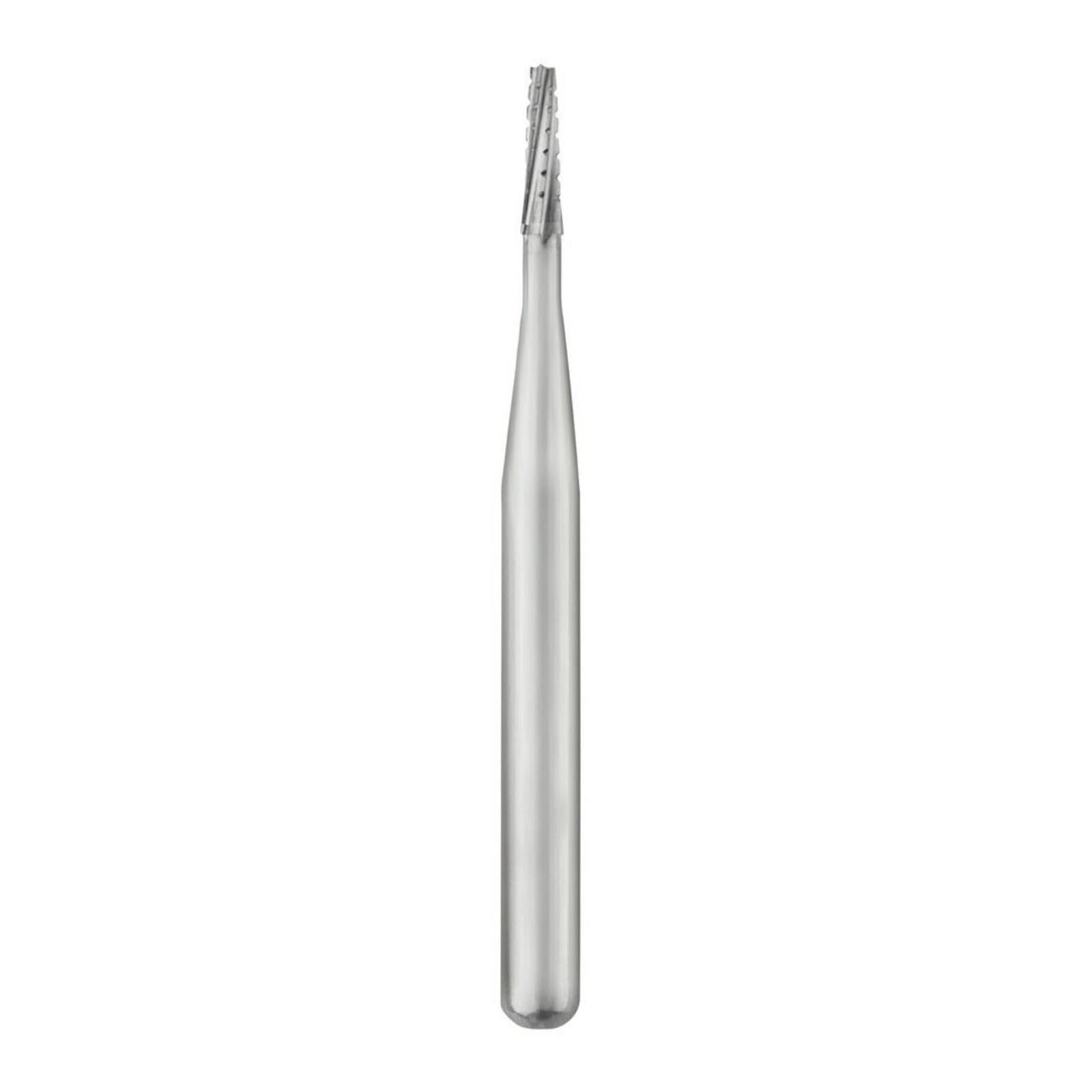 SS White #699 FG Short Shank Tapered Fissure Flat End Crosscut Carbide Bur, 10/Pk, 16891 thumbnail 2