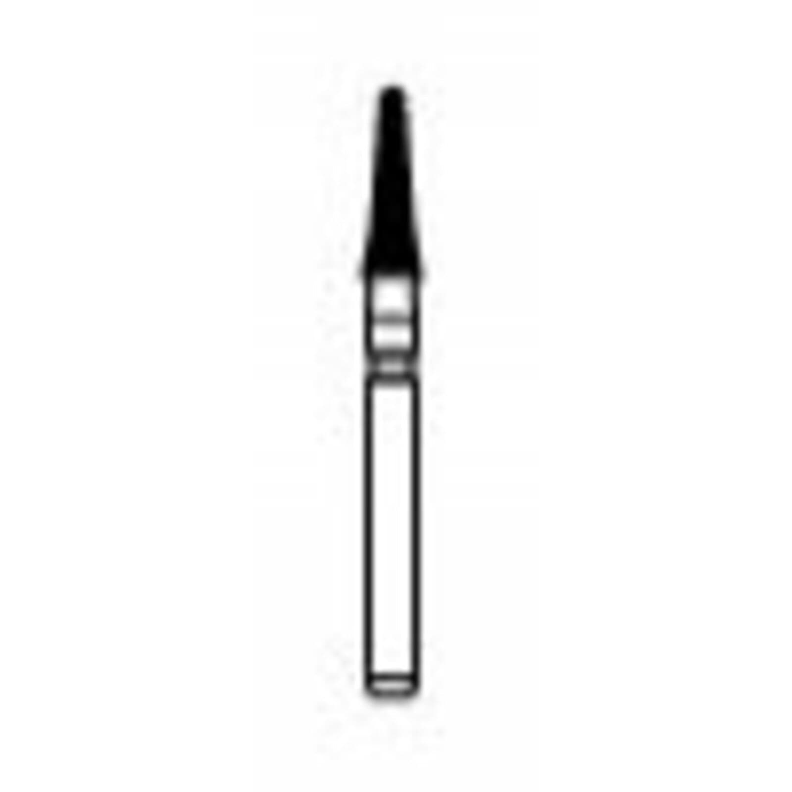 NTI Trimming & Finishing Carbide Bur, Interproximal, 12-Flute, FG, Red, #H50A-010, 1.0 mm, 5/Pkg thumbnail 2