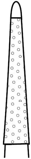 Two Striper® Diamond Bur, Fine, Red, Cone Round End, Safe-End, FG (Friction Grip), #S79F, 1.6 mm Major/1.0 mm Minor Diameter, 5/Pk thumbnail 2