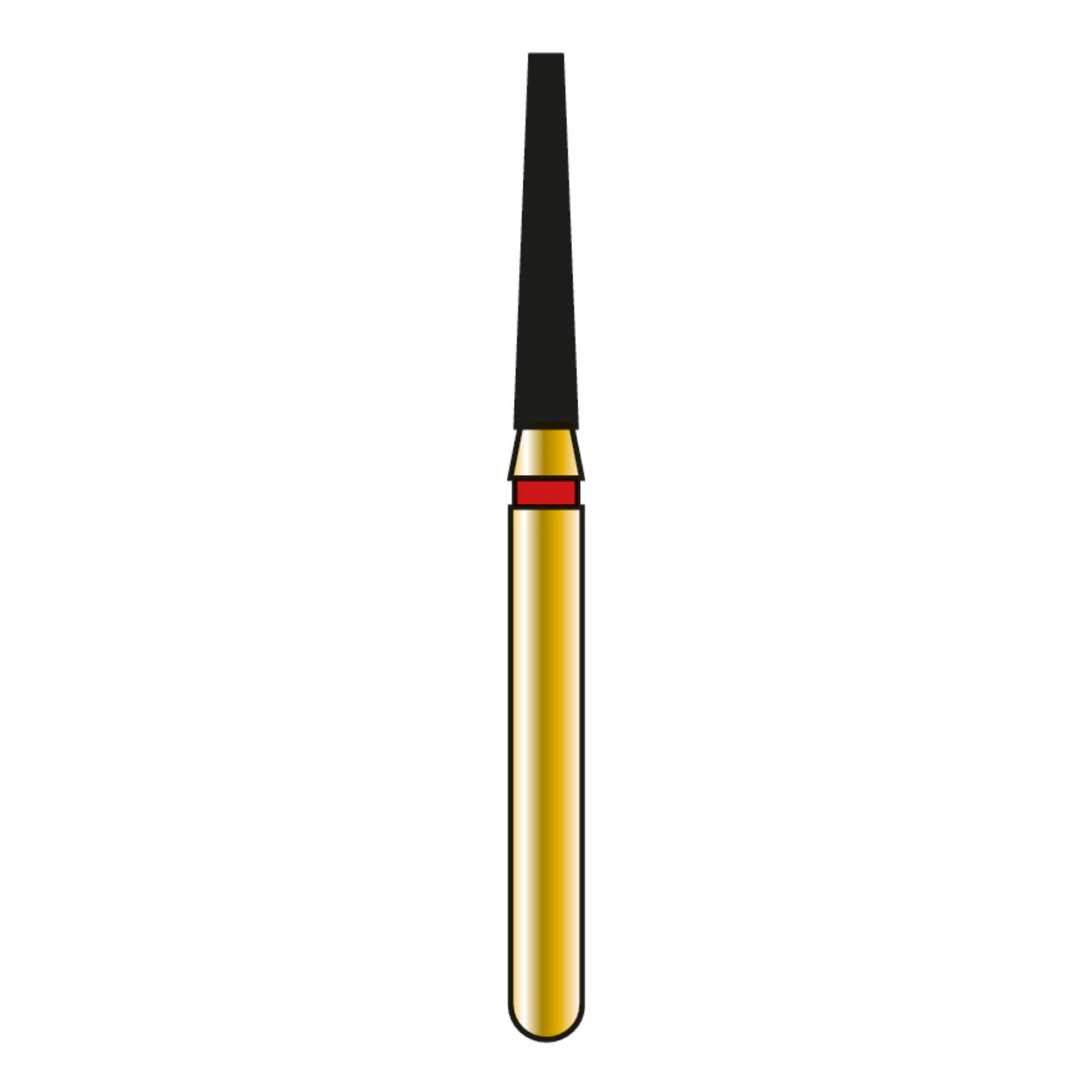 Alpen Multi-Use Diamond Bur, FG #847 Flat End Taper, 1.4mm, Fine Grit, 5/Pk - Alpen® Multi-Use Diamonds FG # 847 Flat End Taper 1.4mm Fine Red Pkg/5 - Image 1