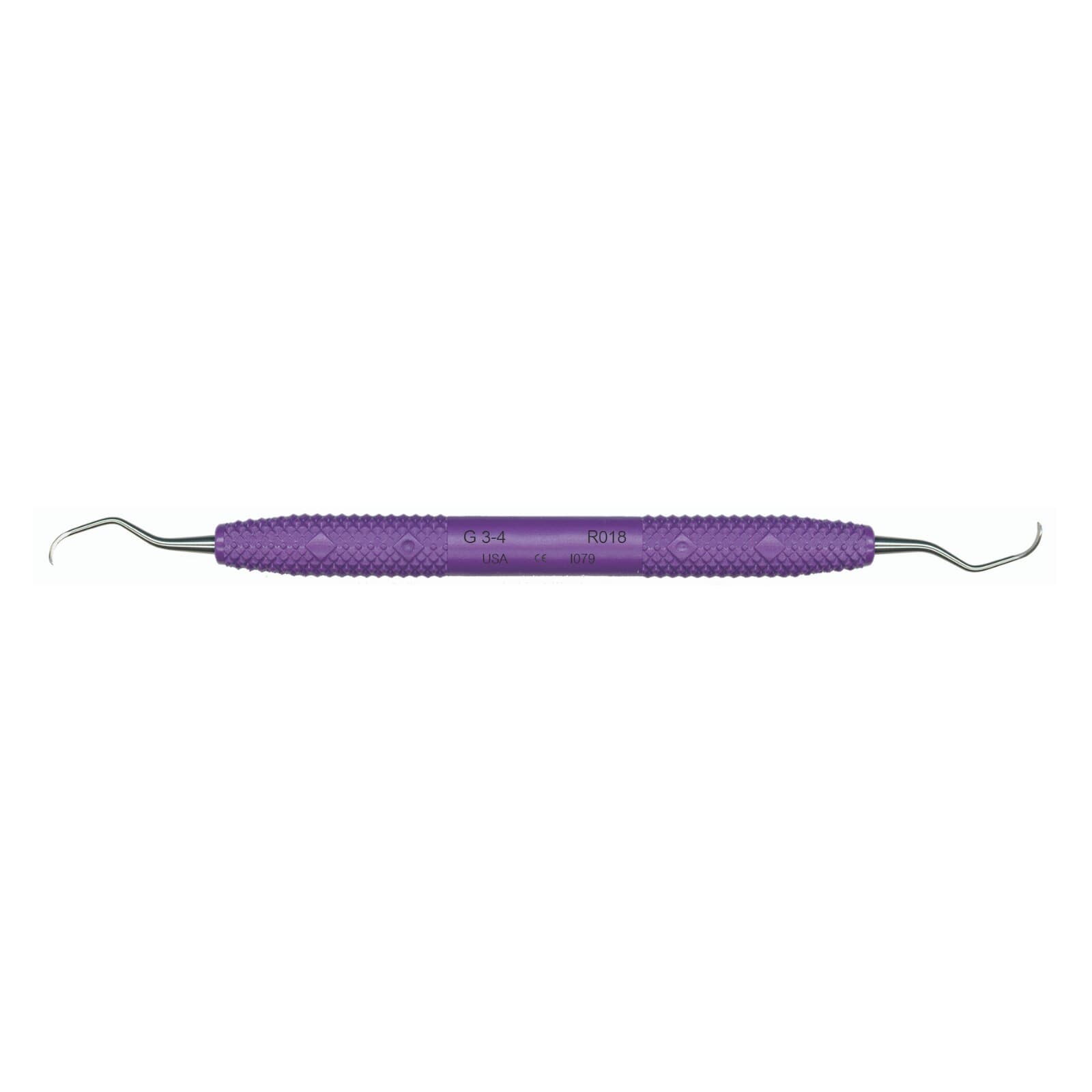 Amazing Gracey 3-4 Double-End Curette, Passionate Purple Resin Handle, R018 thumbnail 3