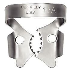 Hu-Friedy Rubber Dam Clamp, #13A, Winged, Lower Left Molars, Satin Steel, 1/Pk, RDCM13A thumbnail 7