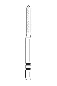 Two Striper Diamond Bur, FG, Modified Beveled Cylinder, #511.8, 1.2 mm, Coarse, Green, 5/Pk, 2015975 thumbnail 3