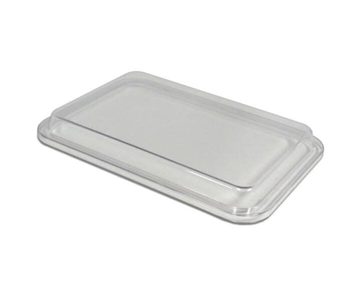 Zirc Mini Tray Cover, Non-Locking, Clear, F Size, 9-5/8" x 6-5/8" x 7/8", 1/Pk, 20Z102 thumbnail 3