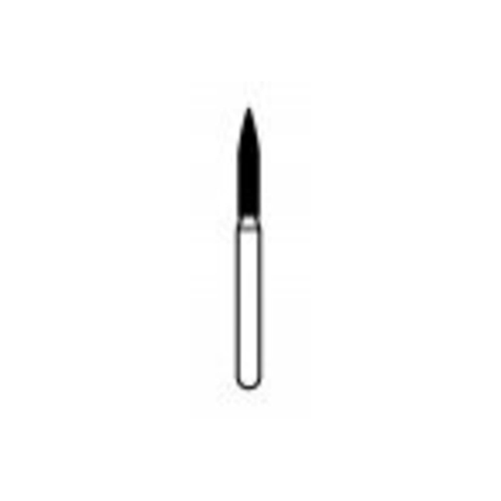 NTI Diamond Bur, FG, Flame, #862-014, 1.4 mm, Coarse, Green, 5/Pk, C862-014 thumbnail 3