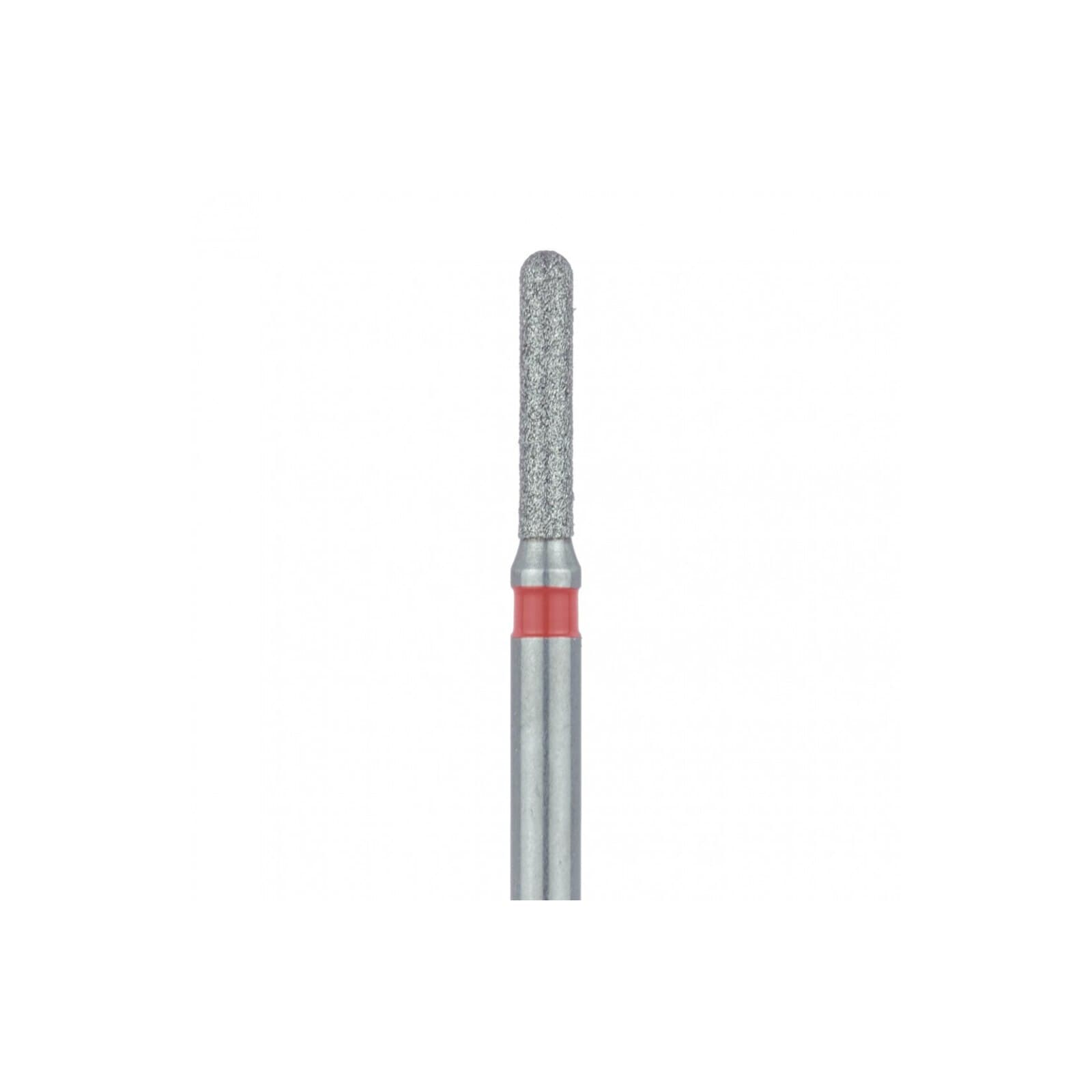 Meisinger 838LF-012-FG Fine Diamond Bur, Round End Cylinder, Friction Grip, Long Shank, 1.2 mm Head Diameter, 7.0 mm Head Length, Red Ring, 5/Pk thumbnail 3