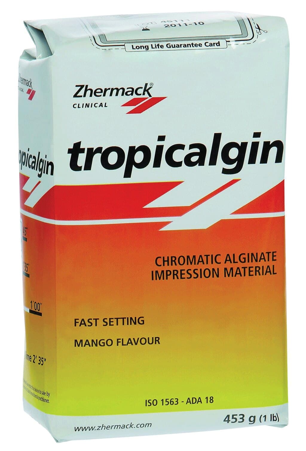 Zhermack Tropicalgin Three-Phase Chromatic Color-Changing Alginate, Fast Set, Mango, 453 g (1 lb) Bag, C302240 thumbnail 7