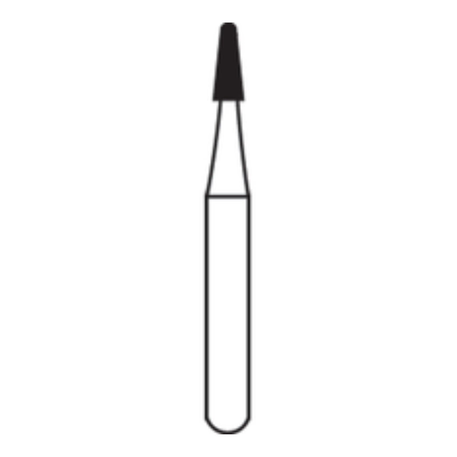 Alpen® Carbide Operative & Surgical Bur, #1703, Tapered Fissure Round End Crosscut, HP, 2.1 mm Diameter, 10/Pkg thumbnail 7