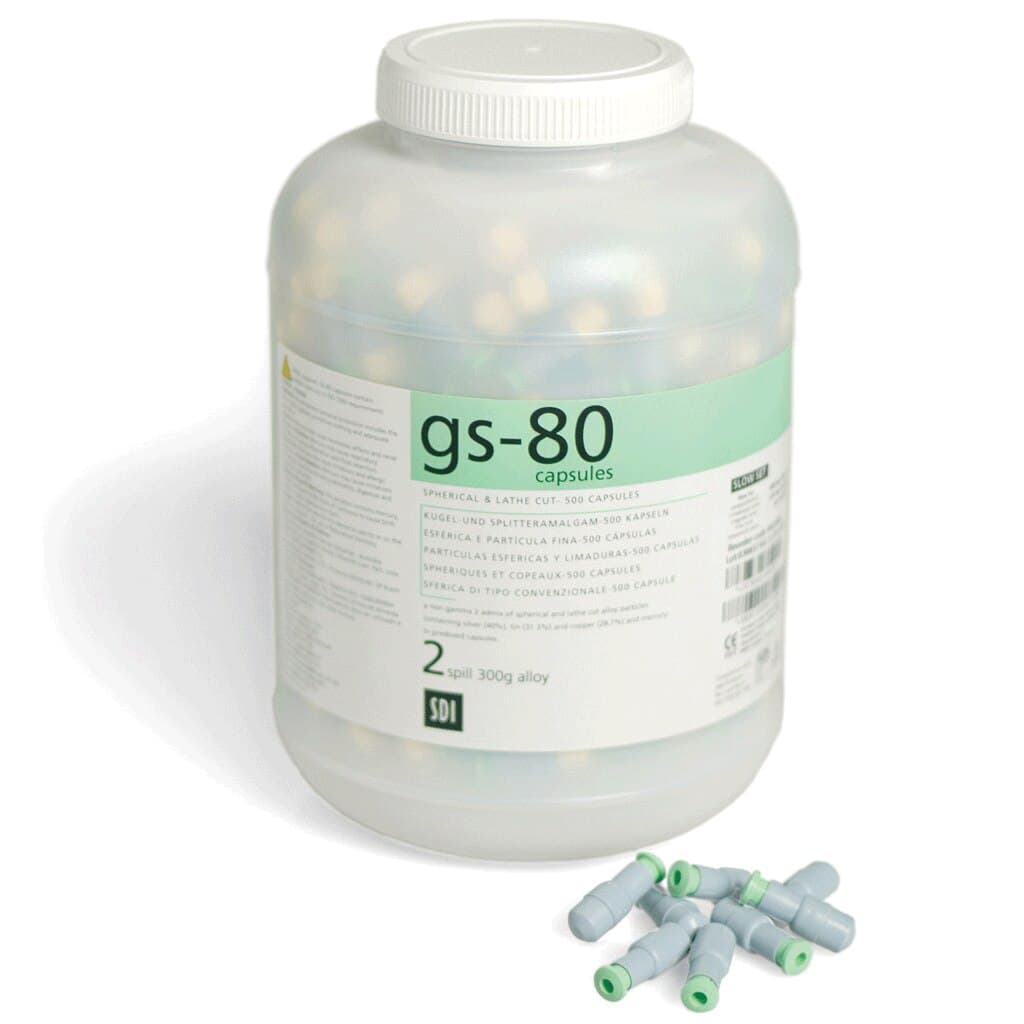SDI GS-80 Dispersed Phase Amalgam Capsules, 2 Spill, 600 mg, Fast Set, Light Green/Gray, 50/Pkg, 4402202 thumbnail 9