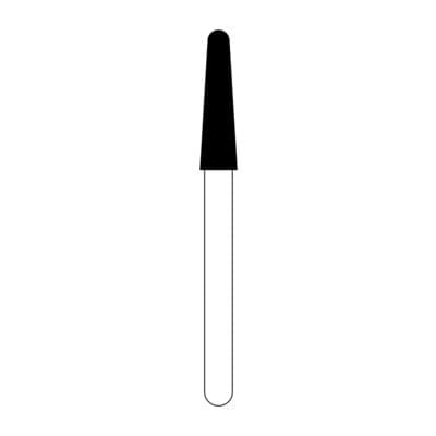NTI Diamond Bur, FG, Medium Grit, Round End Taper, #856-021, 2.1 mm Diameter, 8.0 mm Length, 5/Pkg, M856-021 thumbnail 2