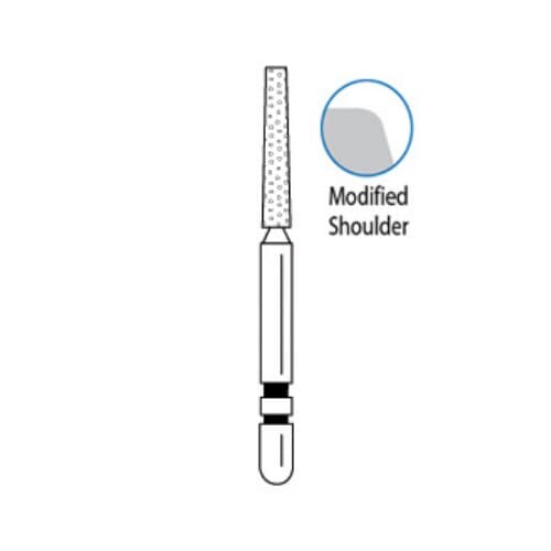 Two Striper Diamond Bur, FG, KR Taper Flat End, Fine, #722.8F KR, 1.5 mm Major/1.0 mm Minor Diameter, 8 mm Length, 5/Pk, 2015658 thumbnail 3