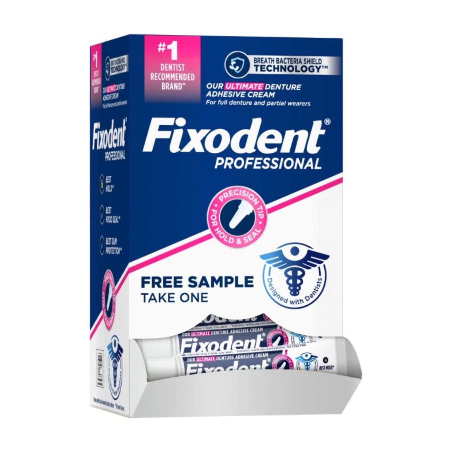 Fixodent Professional Ultimate Denture Adhesive Cream, 0.35 oz Tube, Patient Sample, 50/Box, 80717506 thumbnail 6