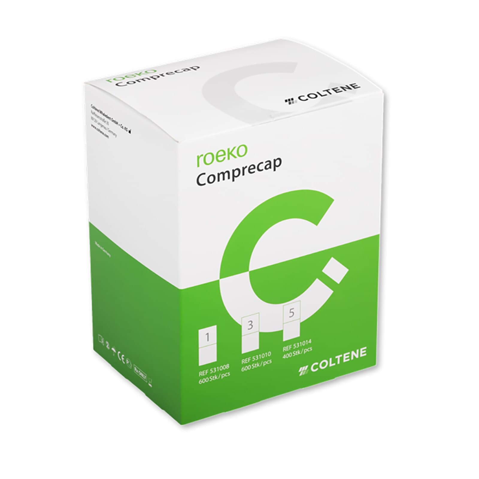 Roeko Comprecap Compression Caps, Size 3, Medium, 10 mm, Refill, 600/Box, 531010 thumbnail 2