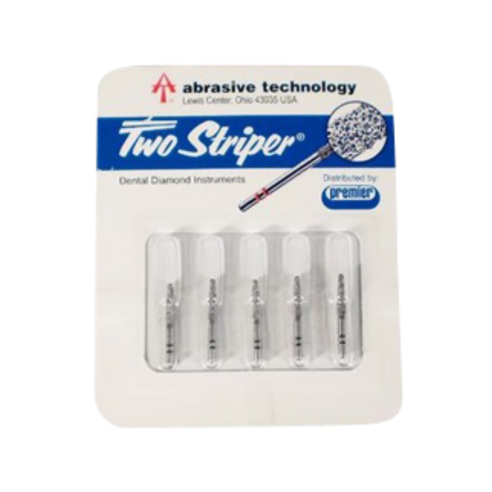 Two Striper Operative Diamond Bur, FG, Flat End Cylinder, #35, 1.0 mm, Medium, Blue, 5/Pk, 2013221 thumbnail 2