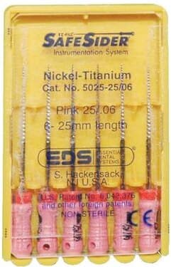 SafeSiders NiTi Endodontic Reamers, #25/.06 Taper, 25mm, Pink, 6/Pk, 5025-25/06 thumbnail 5