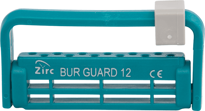 Zirc Steri-Bur Guard, 12-Hole, Teal, Autoclavable Bur Block, 50Z406J, 1/Pk thumbnail 3