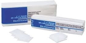 Richmond 100% Cotton Non-Woven Sponges, 4-Ply, 2" x 2", Non-Sterile, 5000/Case, 300631 thumbnail 4