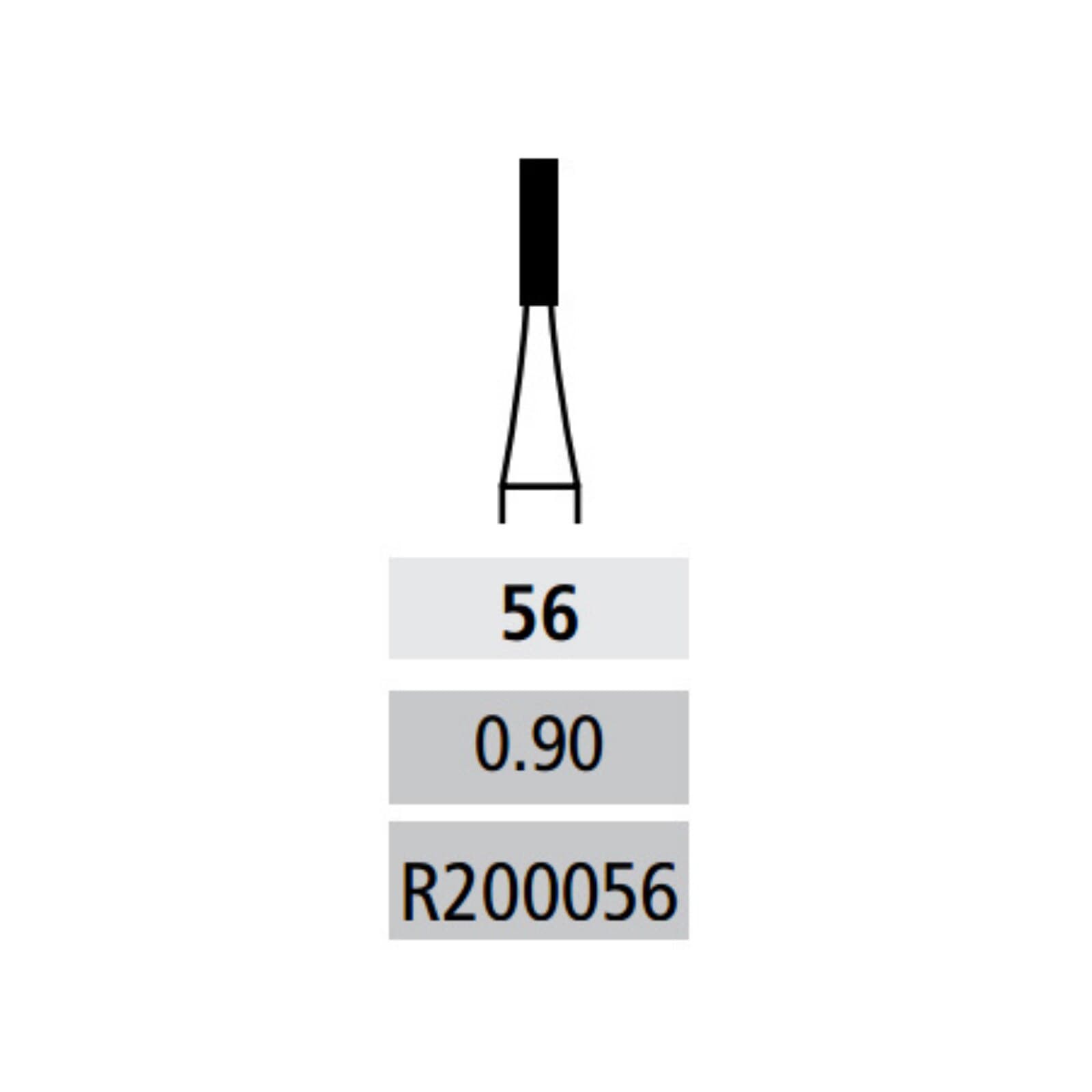 Alpen Carbide Operative & Surgical Burs, RA Straight Fissure #56, 0.9 mm, 10/Pk, R200056 thumbnail 2