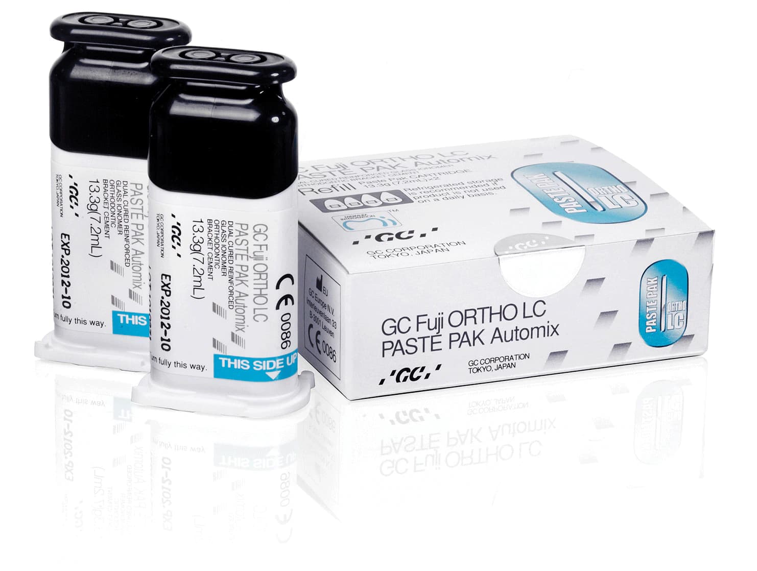 GC Fuji ORTHO BAND Paste Pak Starter Kit, Blue Resin-Modified Glass Ionomer Orthodontic Band Cement, 2 x 13.3 g (7.2 mL) Cartridges, 439460 thumbnail 22