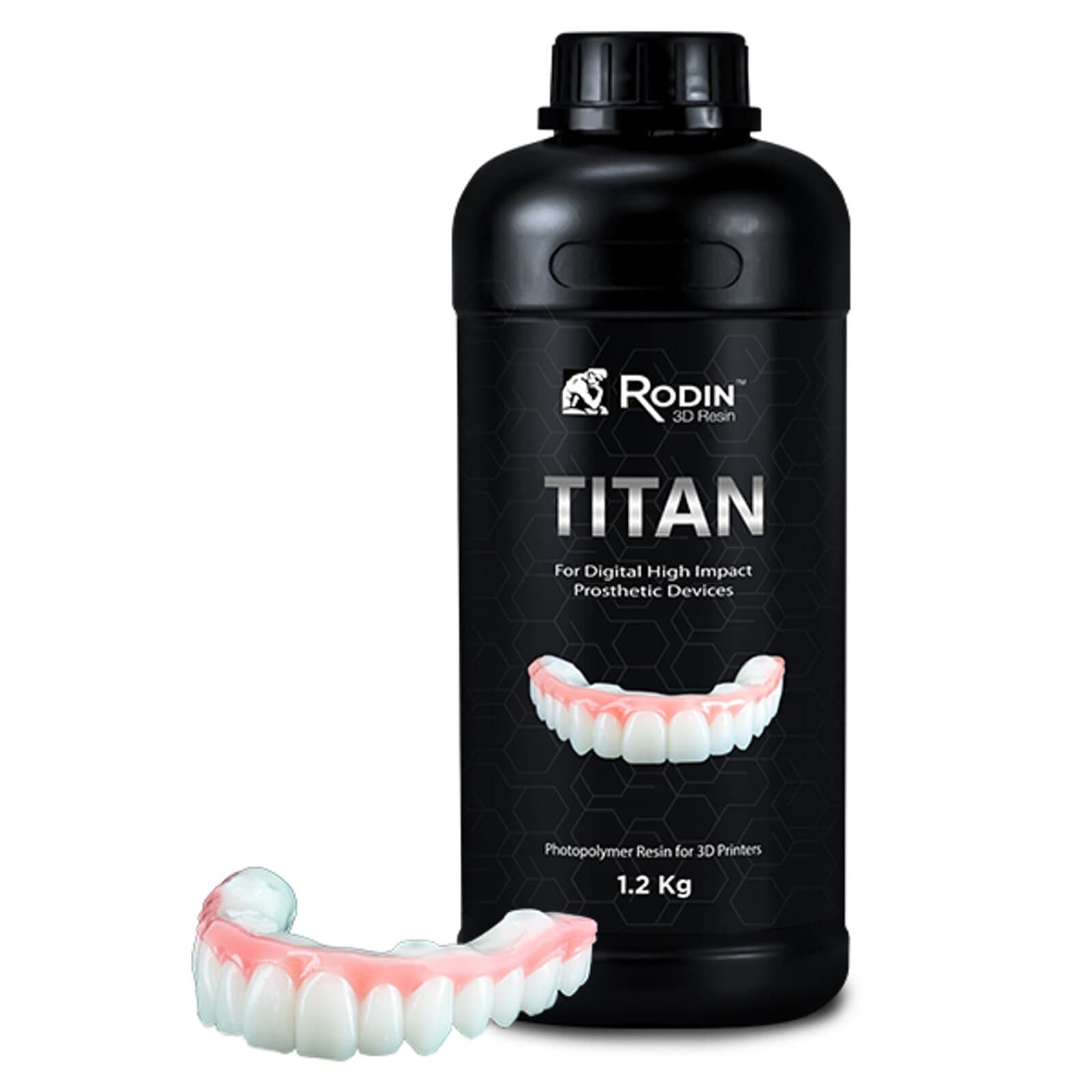 Rodin Titan Ceramic Nanohybrid 3D Resin, Shade A1, 1.2kg Bottle, 23987 thumbnail 4