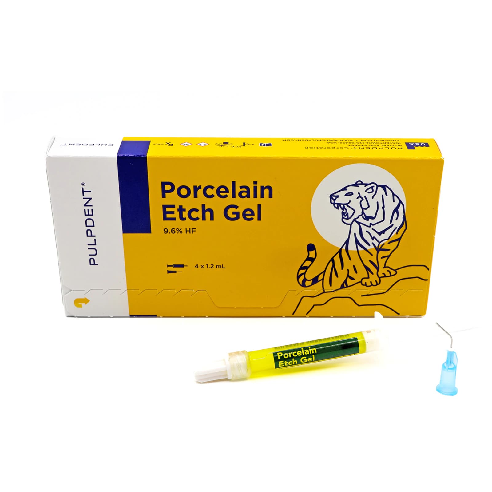 Pulpdent Porcelain Etch Gel, 9.6% Hydrofluoric Acid, Syringe Kit, 1.2 mL, 4/Pk, PEG thumbnail 13