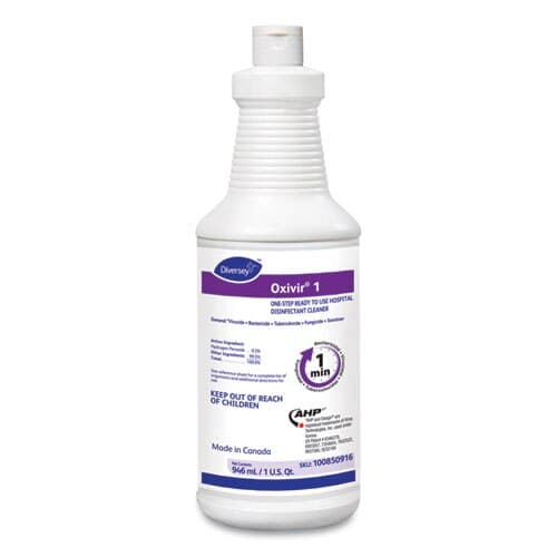 Oxivir 1 RTU Surface Disinfectant Cleaner Spray, 32 oz Bottle, 100850916 thumbnail 4