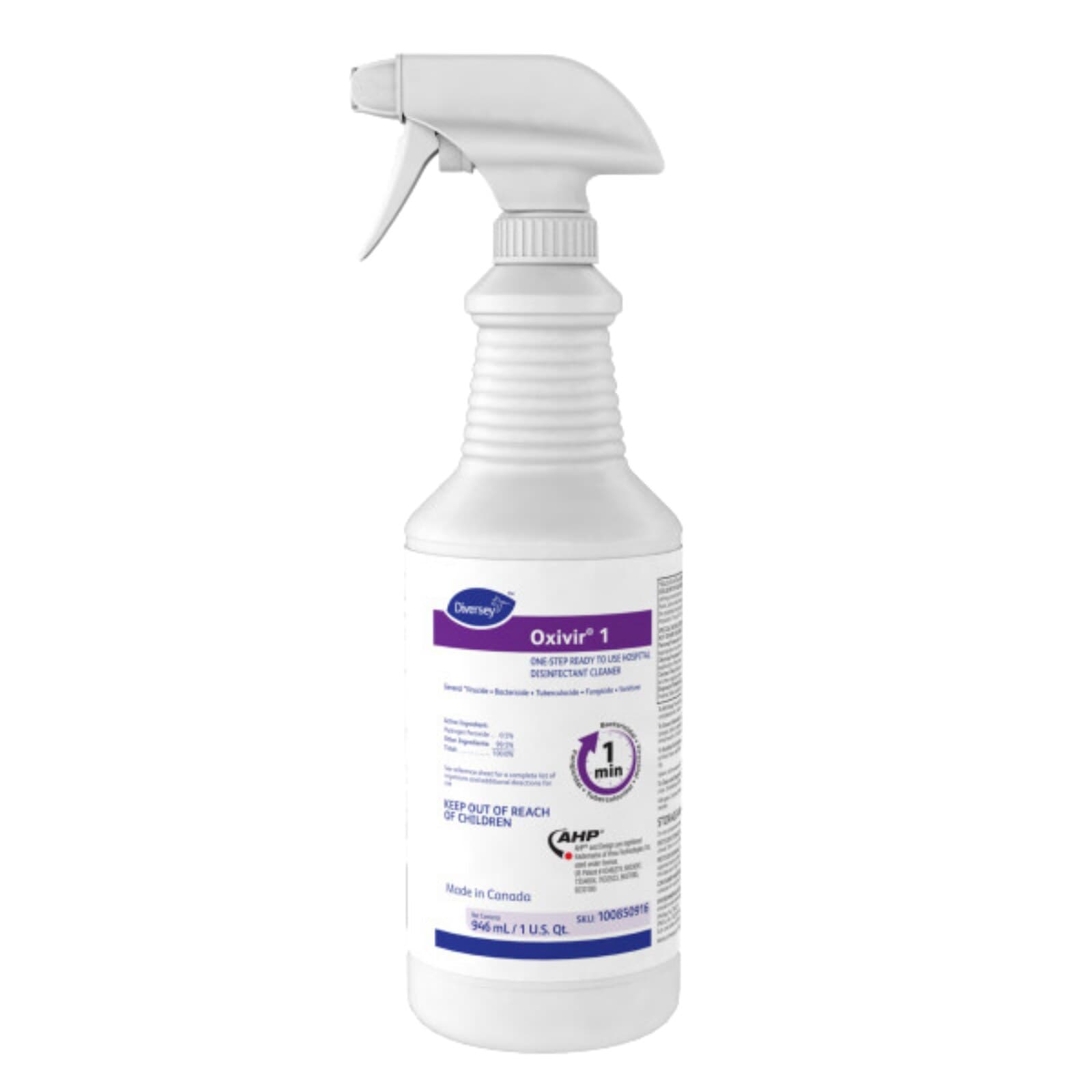 Oxivir 1 RTU Surface Disinfectant Cleaner Spray, 32 oz Bottle, 100850916 thumbnail 5