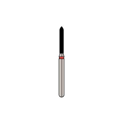 Alpen X1 Single-Use Diamond Bur, FG, #878-012C, Modified Beveled Cylinder, Coarse, Green, 1.2 mm, 25/Pk, X878C012 thumbnail 2