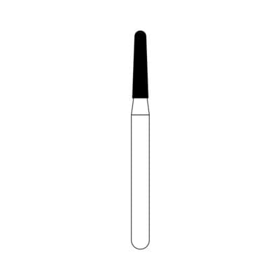 NTI Diamond Bur, FG, Round End Taper, #M855-014, 1.4 mm, Medium Grit, Gray, 5/Pk thumbnail 3