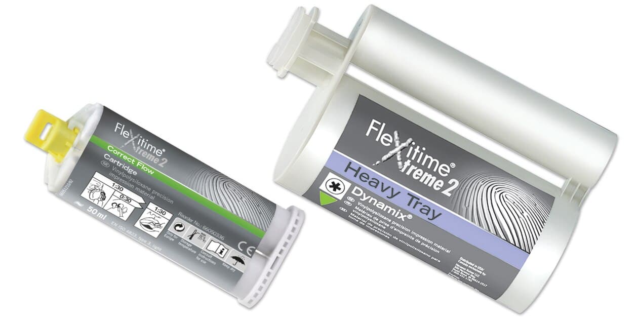 Flexitime Xtreme 2 Heavy Body Tray Dynamix VPS Impression Material, 380 mL Cartridge, 2/Pkg, 66065537 thumbnail 2