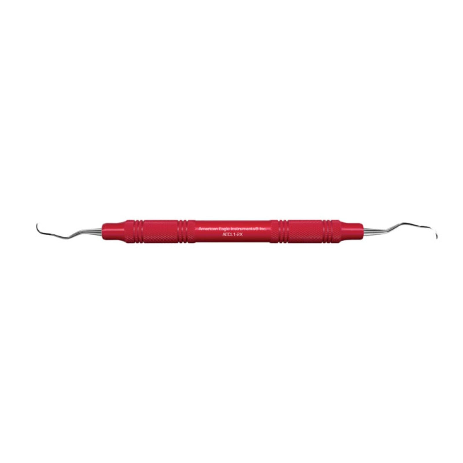American Eagle Universal Curette, #1-2 Langer, Posterior Mesial/Distal, Double End, EagleLite Resin Handle, 3/8", Red, AECL1-2X, 1/Pk thumbnail 7
